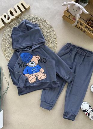 Костюм велюр ведмедик