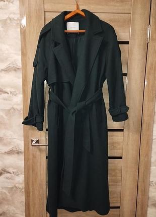 Пальто bershka довге в стилі тренча