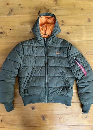 Продам скоро пуховик alpha industries з лентою