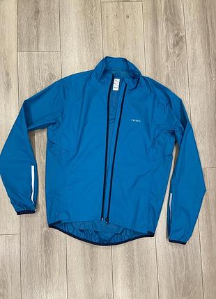 Велокуртка дождевик, велодождевик triban rain jacket rc 100