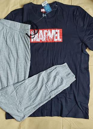 Мужская пижама брюки и футболка размер 52-54 marvel
