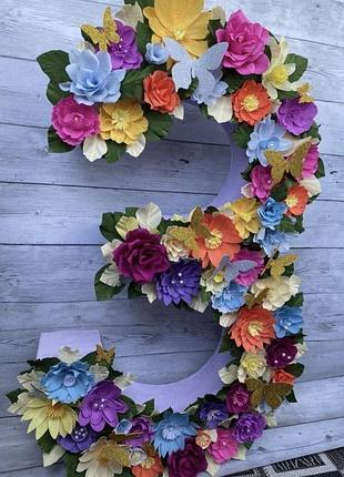 Метрова об’ємна цифра 3 на день народження