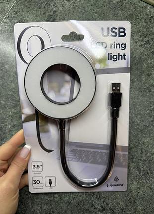 Usb світлодіодна лампа gembird nl-ledring-01 led, 3 вт