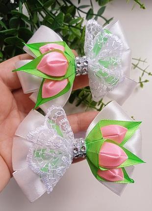 Бантики с цветами