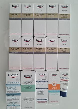 Набір антивіковий нічний крем проти зморшок для біоревіталізації та підвищення пружності шкіри eucerin hyaluron filler + elasticity