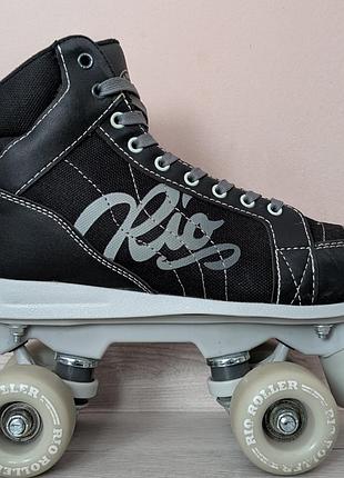 Ролики/квади rio roller lumina black-grey 37 розмір