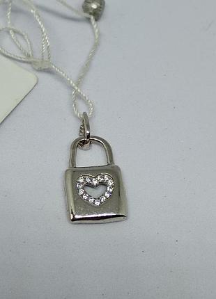 Срібна підвіска с фіанітом.