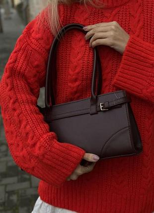 Сумка-багет женская классическая экокожа