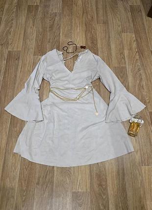 Замшева сукня mango 4