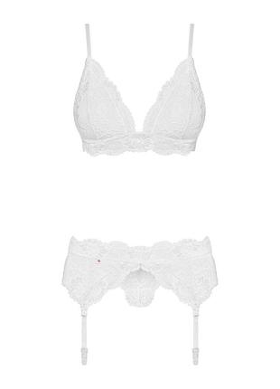 Obsessive 810-seg-2 3 pcs set white s/m 5