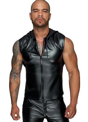 Безрукавка с капюшоном noir handmade h062 hooded shirt черный xxl (sx0113)