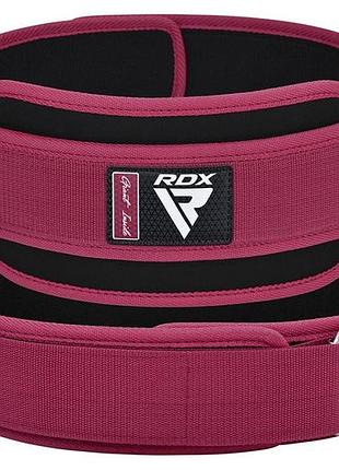 Пояс для тяжелой атлетики rdx rx5 double belt неопреновый pink s