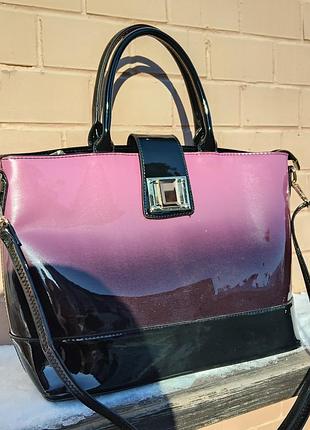 Шикарна лакована сумка