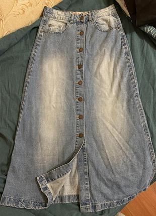 Спідниця довга джинсова