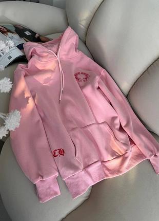 Розовое худи люкс