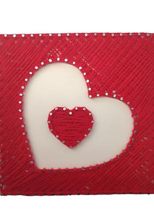 Набор стринг-арт «сердце в сердце» 200х200 мм