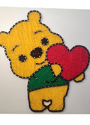 Набір стринг-арт "ведмедик і серце" 300х300 мм