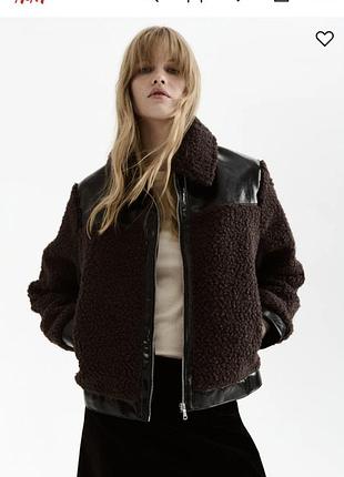 H&m теплый жакет тедди дубленка h&m бомбер полушубок демисезонная куртка h&amp;m куртка teddy куртка шерпа h&m p.xs,m,xl
