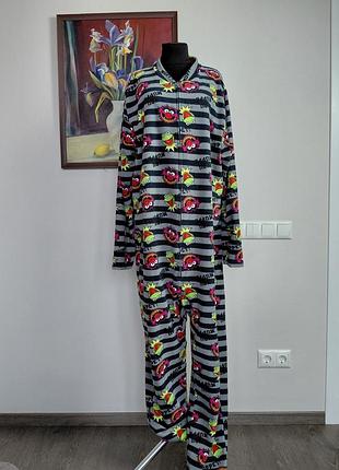 Мужской флисовый комбинезон кигуруми картофет шоу, размер xl