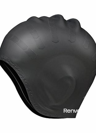 Шапочка для плавання renvo asano, доросла, чорна, 12+, універсальний розмір (osfm) (2sc110-01)