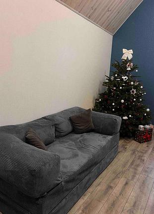 Диван безкаркасний розкладний поролоновий велюр