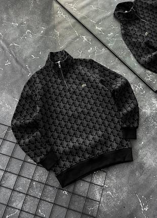 Чоловічий світшот lacoste в чорному кольорі