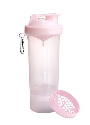 Шейкер спортивный smartshake slim 500ml cotton pink (light lavender)