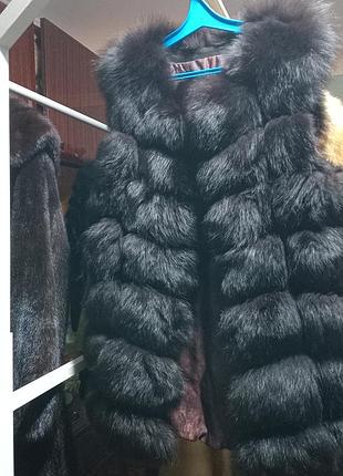 Безрукавка натуральна песець (жилетка)