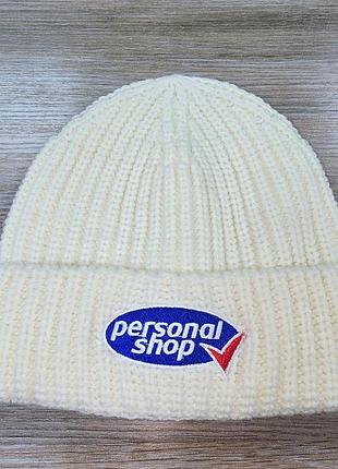 Шерстяная шапка с отворотом 50% меро шерсть personal shop австрии