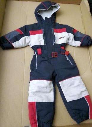 Детский теплый комбинзон с капюшоном  я kids fashioh размер 104 (3-4года) в отличном состоянии