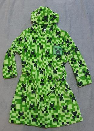Махровий халат minecraft 8-9 р