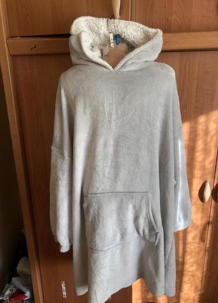 Меховушка, плюшева туника, кофта, худи, 2-3xl. слип, пижама