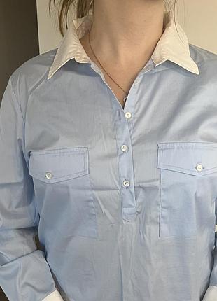 Нова блакитна сорочка жіноча zara розмір xl