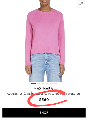 Малиновый свитер max mara кашемир 3