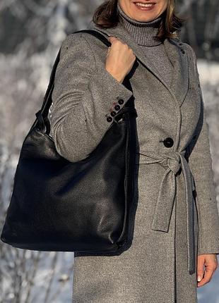 Кожаная вместительная сумка-рюкзак samona, цвета в ассортименте