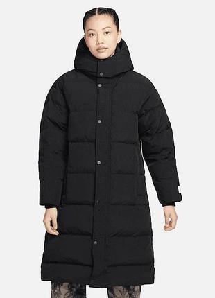 Зимовий довгий жіночий пуховик nike air jordan flight parka dq9751-010