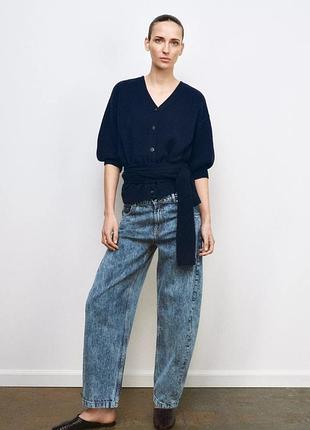 Жакет из 100% шерсти с объемными рукавами