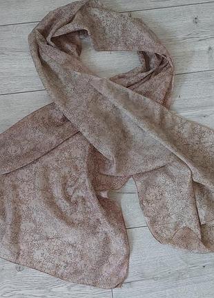 Воздушный нежный шёлковый шарфик в мелкий цветочный принт