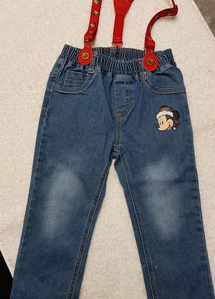 Синие детские джинсы disney на малыша