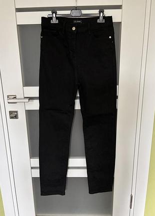 12 рр м чорні прямі щільні стретч джинси висока посадка