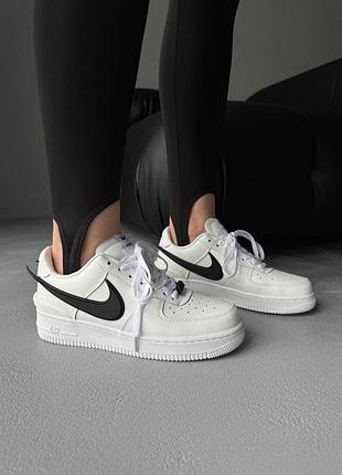 Женские кроссовки nike air force 1 low x ambush white black найк форс белого с черными цветами