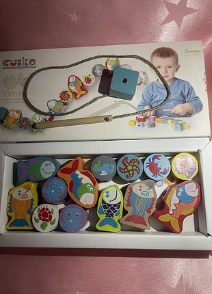 Игрушка деревянная  развивающая рыбки cubika 4
