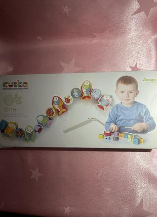 Игрушка деревянная  развивающая рыбки cubika 6