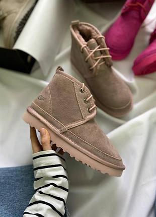 Жіночі зимові уггі з натурального хутра ugg neumel “pink” 🥰