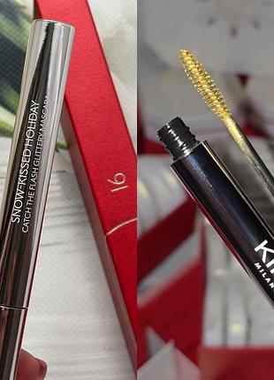 Золота туш для вій з колекції kiko milano snow-kissed holiday catch the flash glittery mascara