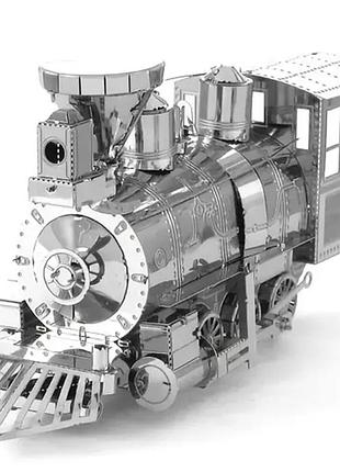 Металевий конструктор, 3d модель паровоза, металеві головоломки, 3d паровозик, 3d конструктор