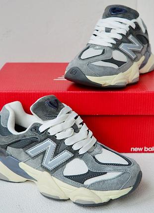 Кросівки new balance 9060 gray beige сірі з бежевим, топ термо жіночі термо 👩‍🦰 нові (арт.5176)