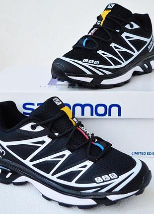 Кроссовки salomon xt-6 black white женские 👩‍🦰 новые (арт.4406)