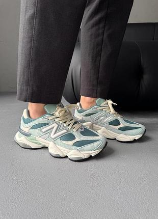 Жіночі кросівки new balance 9060 mint нью беланс ментолового кольору