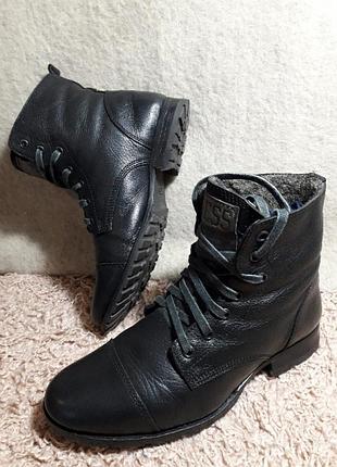 Кожаные зимние ботинки guss, 40,5 размер